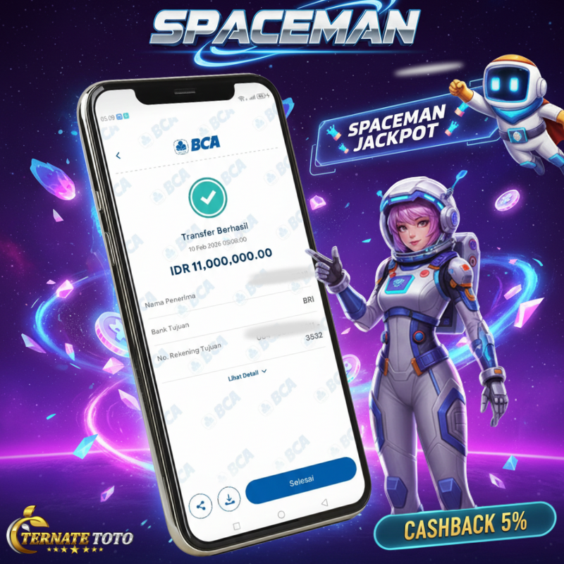TERNATETOTO - JACKPOT SPACEMAN  Rp. 11.000.000